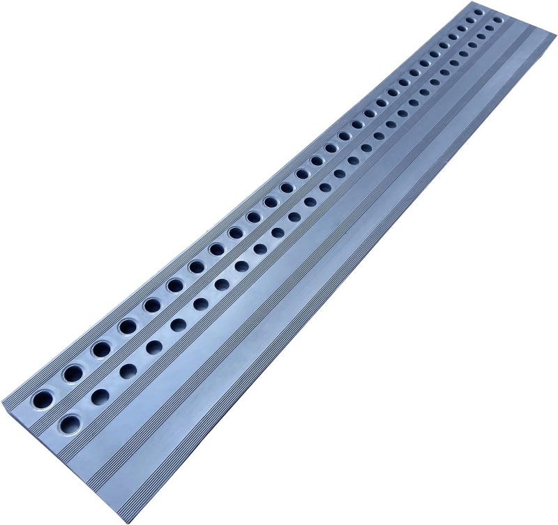 F COME 1" Rise Rubber Threshold Ramp for Doorways Heavy Duty Wheelchair Ramp, Non-Slip 1 Pack Gray Native Rubber Power Handicap Ramp for Skateboards, Strollers, Sweepers, Walkers Curb Ramp (SW-TPR25) - Image 4